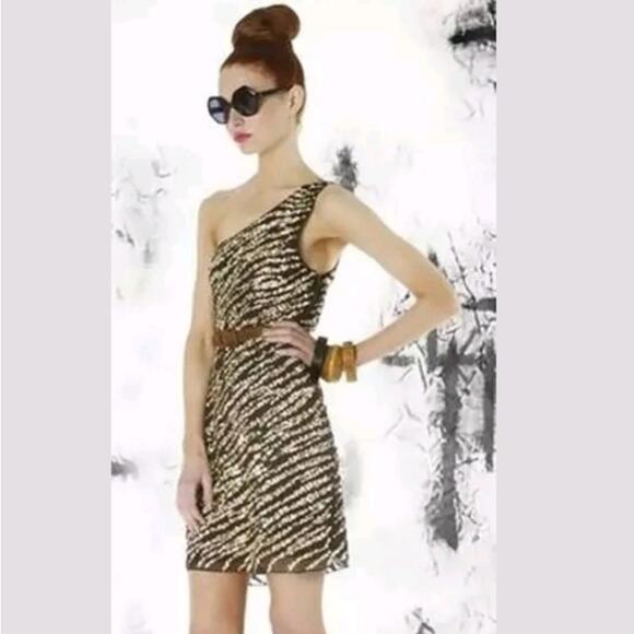 Alice + Olivia Nora Sequin One Shoulder Dress Size 2 - Picture 1 of 7